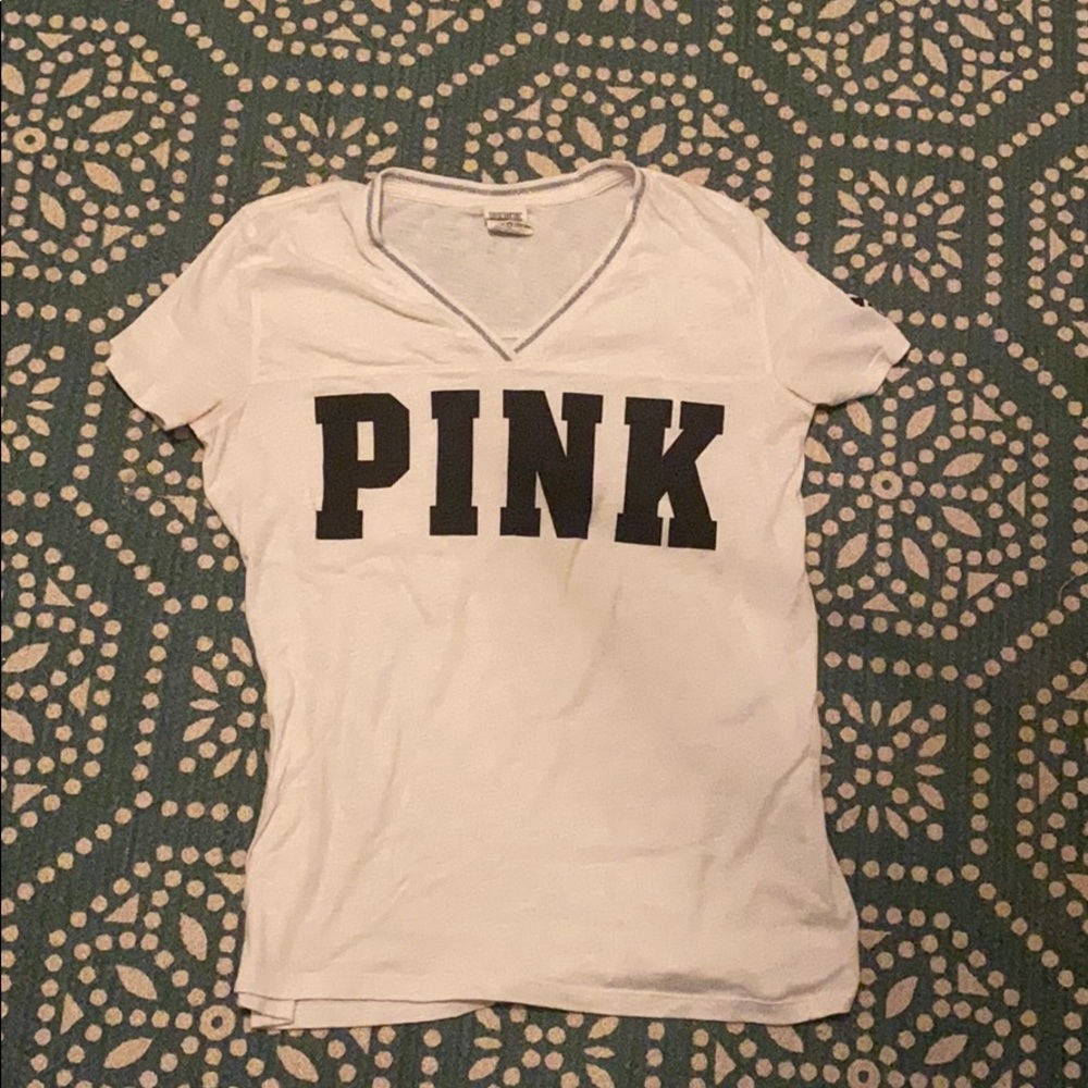 Size Small White PINK tee